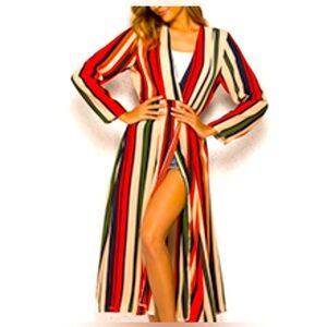 ICE dress for women long sleeve size XS color trii red blue like new